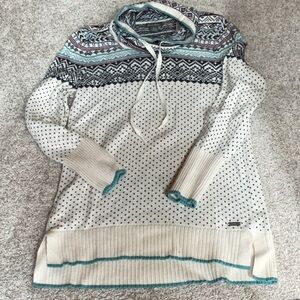 Women's Patterned Sweater with Hood